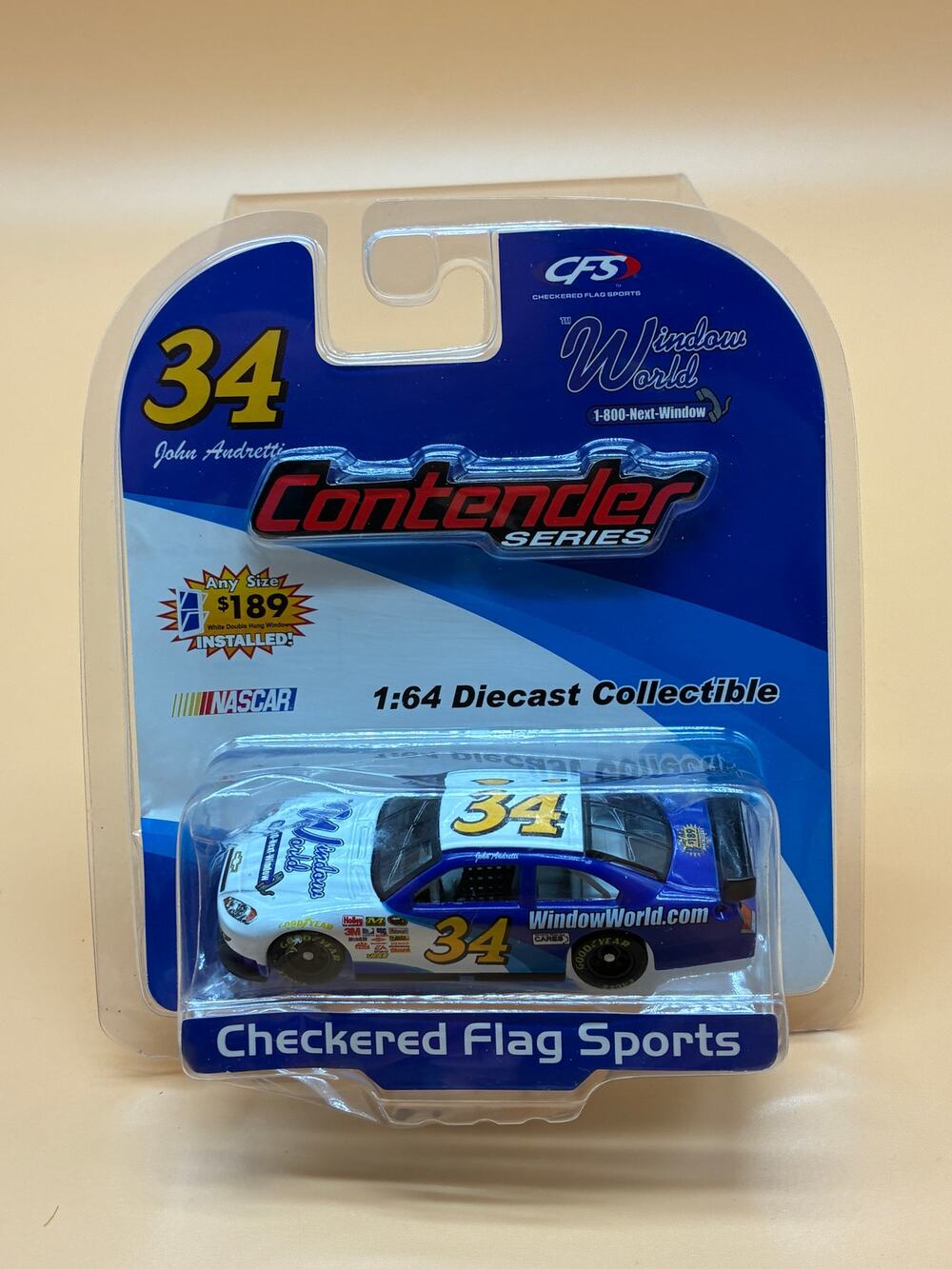 John Andretti #34 Window World 1/64 CFS NASCAR Die-Cast 2009 Limited Edition NOS
